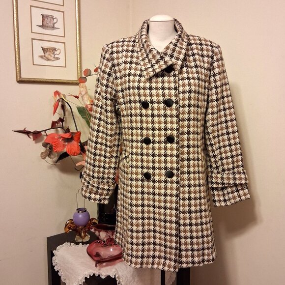 NEW Women’s Cream Brown Double-Breasted Lined Trench Coat Winter Outerwear 18 XL - Picture 4 of 10